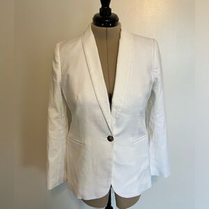 J. Crew White Parke Blazer in Stretch Linen